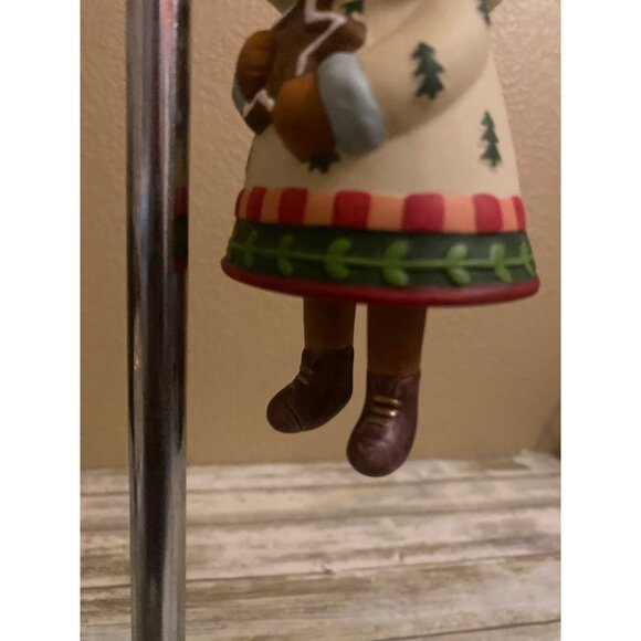 Kirkland Porcelain Bear Bell Ornament w/ Dangling Legs in Box Vintage 2000s - Picture 4 of 12